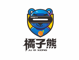 何嘉健的橘子熊科技产品卡通logo设计