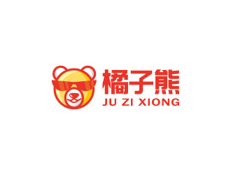 周金进的橘子熊科技产品卡通logo设计