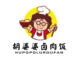 张俊的卤肉饭中式快餐卡通logologo设计