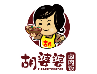 薛永辉的卤肉饭中式快餐卡通logologo设计