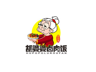 郭庆忠的卤肉饭中式快餐卡通logologo设计