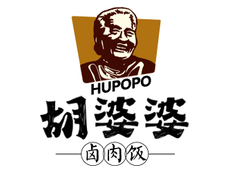 夏孟的卤肉饭中式快餐卡通logologo设计