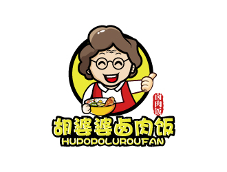 卤肉饭中式快餐卡通logologo设计
