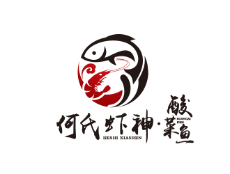 黄安悦的何氏虾神. 酸菜鱼logo设计