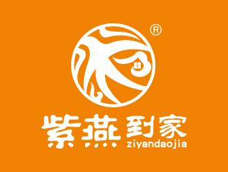 连杰的紫燕到家logo设计