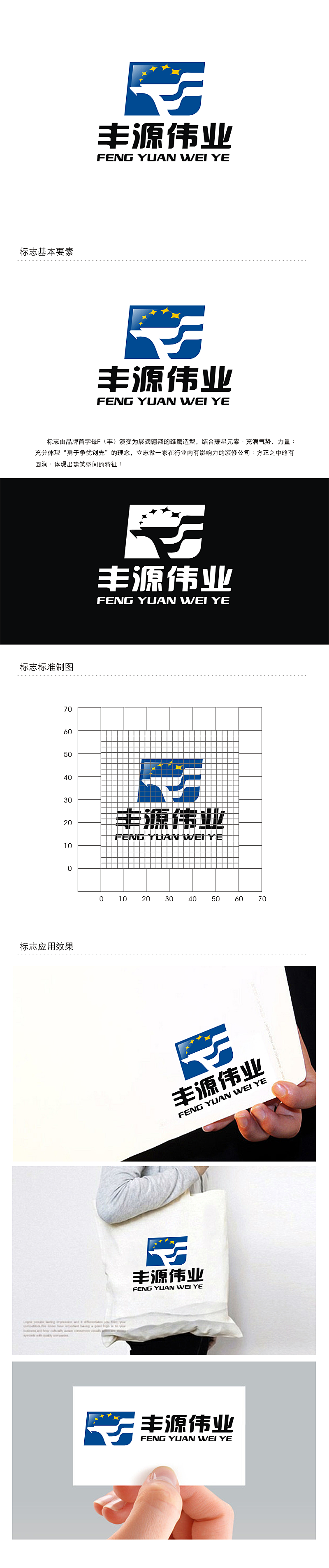 劳志飞的北京丰源伟业建筑装饰工程有限公司logo设计
