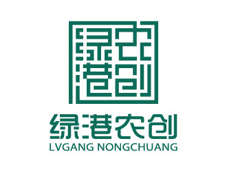 张晓明的绿港农创logo设计