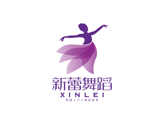 孙金泽的新蕾舞蹈培训机构logo设计