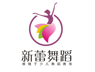李杰的新蕾舞蹈培训机构logo设计