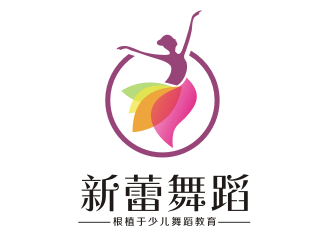 新蕾舞蹈培训机构logo设计