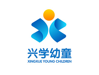 吴晓伟的兴学幼童logo设计