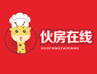 黄俊的伙房在线餐饮企业标志logo设计