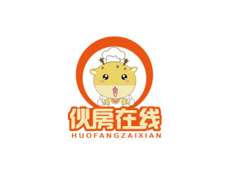 朱红娟的伙房在线餐饮企业标志logo设计