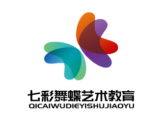 张俊的七彩舞蝶艺术教育logo设计