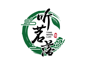 张俊的听茗落普洱茶叶品牌logo设计logo设计