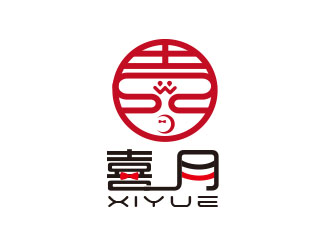 朱红娟的喜月logo设计