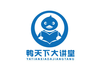 朱红娟的鸭天下大讲堂卡通logo设计logo设计