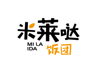张俊的米莱哒饭团logo设计