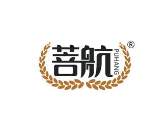 邹小考的动物饲料品牌： 菩航 logo设计