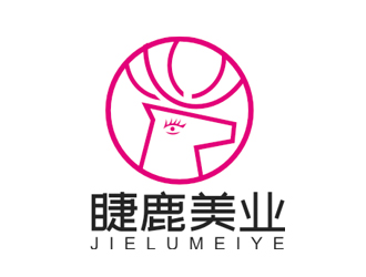 赵鹏的睫鹿美业美容服务logo设计