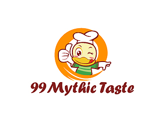 秦晓东的小吃店小鸭卡通logo设计logo设计