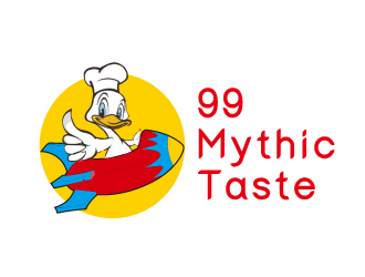 宋从尧的99 Mythic Taste（一只开飞机/火箭的鸭子）logo设计