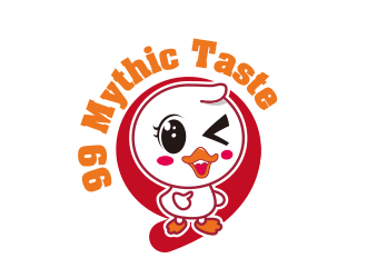 黄安悦的小吃店小鸭卡通logo设计logo设计