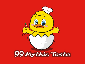 曾翼的小吃店小鸭卡通logo设计logo设计