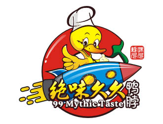 杨福的99 Mythic Taste（一只开飞机/火箭的鸭子）logo设计