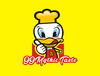 劳志飞的小吃店小鸭卡通logo设计logo设计