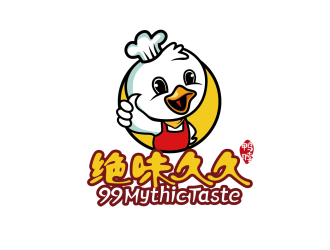 安冬的小吃店小鸭卡通logo设计logo设计