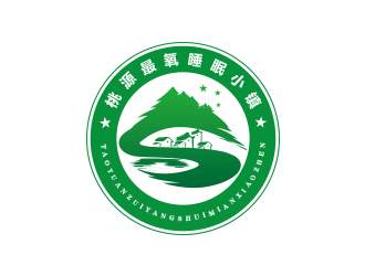桃源最氧睡眠小镇logo设计