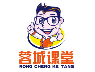 向正军的蓉城课堂教育人物标志设计logo设计