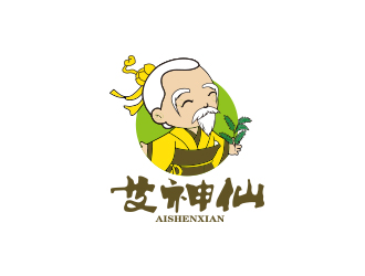 孙金泽的艾神仙艾灸卡通商标设计logo设计