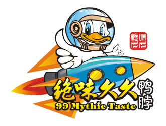 杨福的99 Mythic Taste（一只开飞机/火箭的鸭子）logo设计