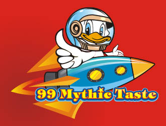 杨福的99 Mythic Taste（一只开飞机/火箭的鸭子）logo设计