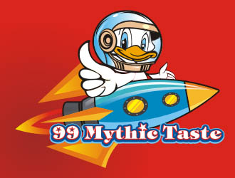 杨福的99 Mythic Taste（一只开飞机/火箭的鸭子）logo设计