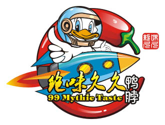 杨福的99 Mythic Taste（一只开飞机/火箭的鸭子）logo设计