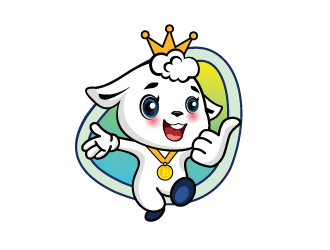 张俊的百适滴羊初乳卡通形象升级logo设计