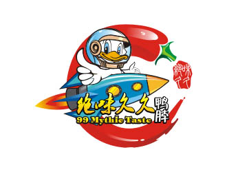 99 Mythic Taste（一只开飞机/火箭的鸭子）logo设计