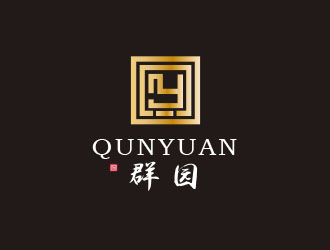 朱红娟的群园实木家具logo设计