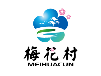 张俊的梅花村logo设计