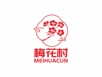 何嘉健的梅花村logo设计