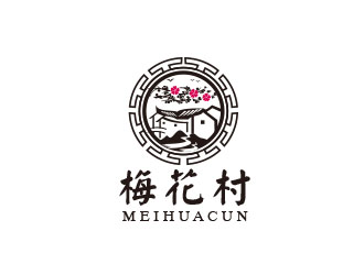 朱红娟的梅花村logo设计