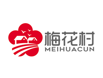 赵鹏的梅花村logo设计