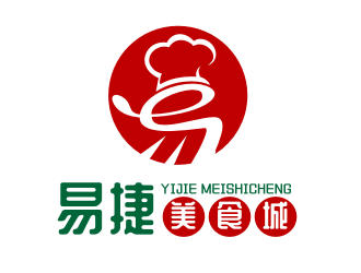 易捷美食城logo设计