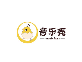 朱红娟的音乐壳在线音乐教育logologo设计