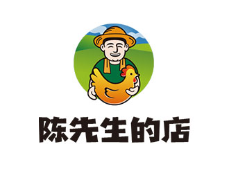 钟炬的陈先生的店logo设计