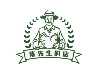 杜莉萍的陈先生的店logo设计