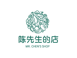 杜莉萍的陈先生的店logo设计